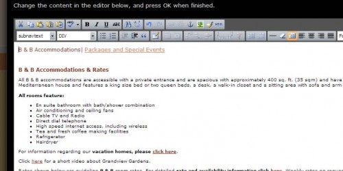 HTML content editor example